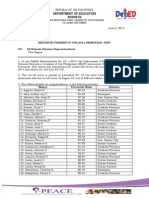 Region Memo 152 2013 Principals - Test Passers