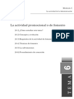 La actividad de fomento y subvenciones