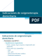 Indicaciones de Oxigenoterapia Domiciliaria