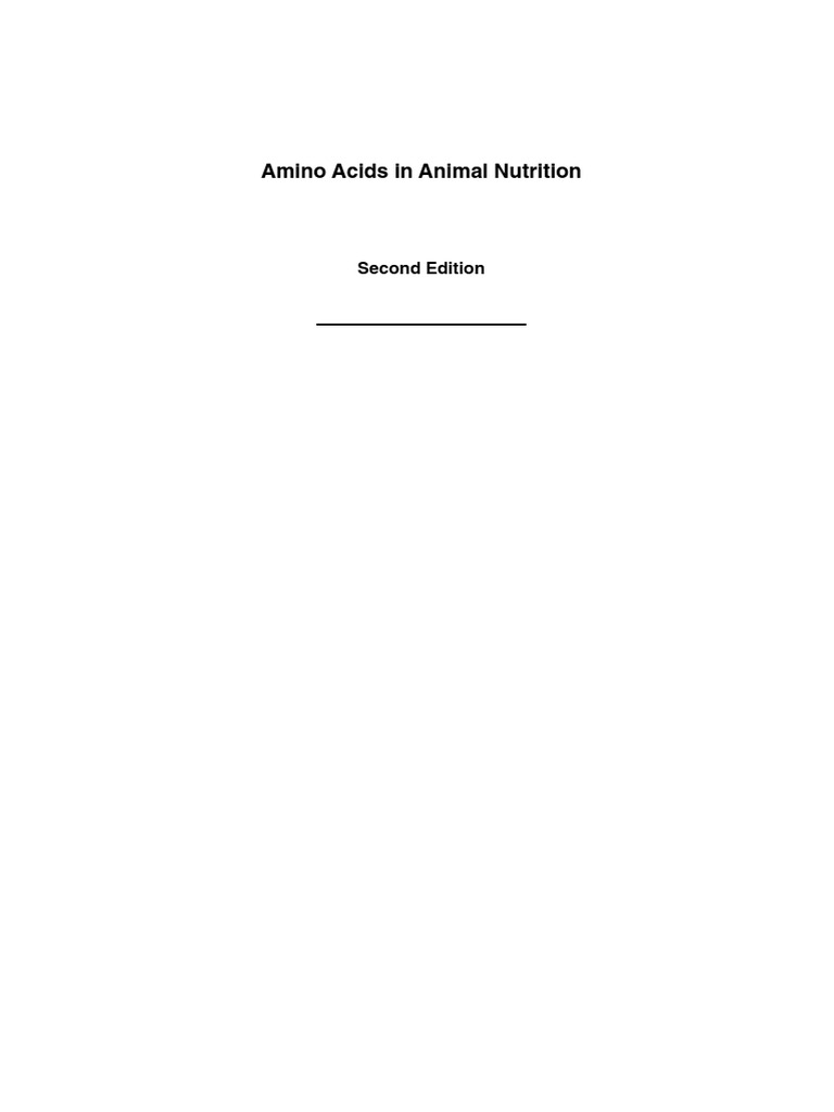 Amino Acids in Animal Nutrition PDF Arginine Amino Acid