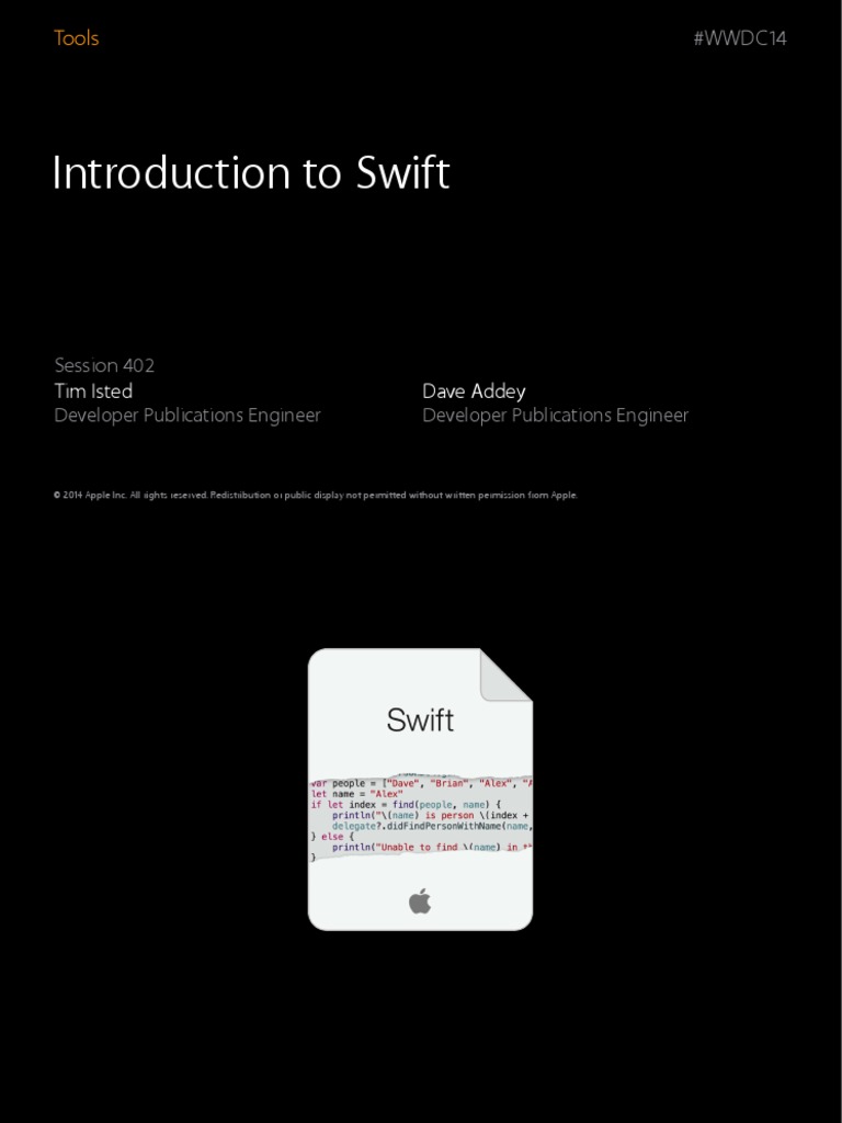 Intro Swift | PDF | Vector Autoregression | Swift (Programming Language)