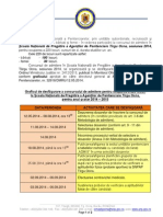 Grafic de Desfasurare Concurs de Admitere Snpap Tirgu Ocna 2014