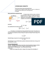 Basic Energy Concepts and First Law of Thermodynamics