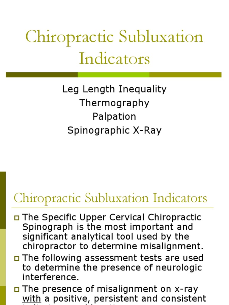 3 Chiropractic Subluxation Indicators | PDF | Chiropractic | Vertebra