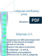 ABO Subgroups and Bombay Group