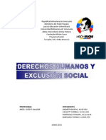 La Exclusión Social, Los Derechos Humanos y Derecho Social