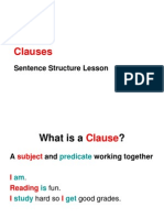 Clauses: Sentence Structure Lesson