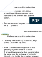 Consideration - Forbearance