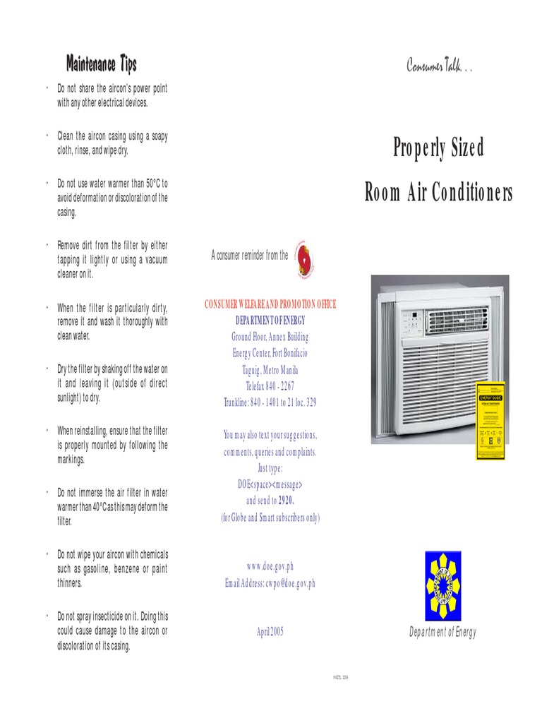 Air Conditioner Maintenance Tips | PDF | Home & Garden
