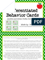 Differentiated Behavior Cards Apples and Green Polkadot S