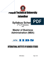 PTU MBA Syllabus (S05 Session)