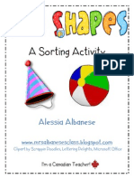 Dimensional Shapes a Sorting Activity Freebie