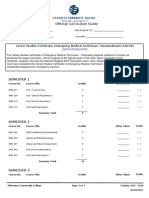 Official Curriculum Guide: Career Studies Certificate: Emergency Medical Technician - Paramedic (221-146-05)