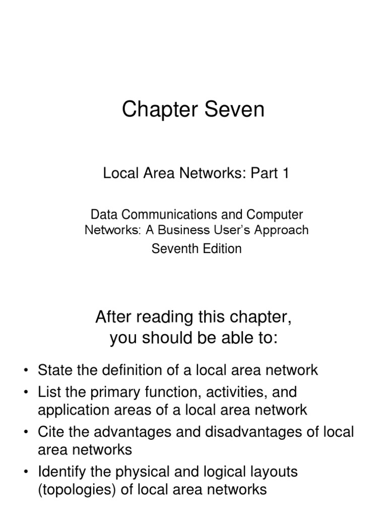 Chapter 7 LAN Part 1 | PDF | Network Switch | Computer Network