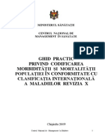 Ghid Practic Privind Codificarea Mobidităţii Şi Mortalităţii Populaţiei În Conformitate Cu Clasificaţia Internaţională a Maladiilor, Ediţia X