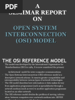 A Semimar Report ON: Open System Interconnection (Osi) Model