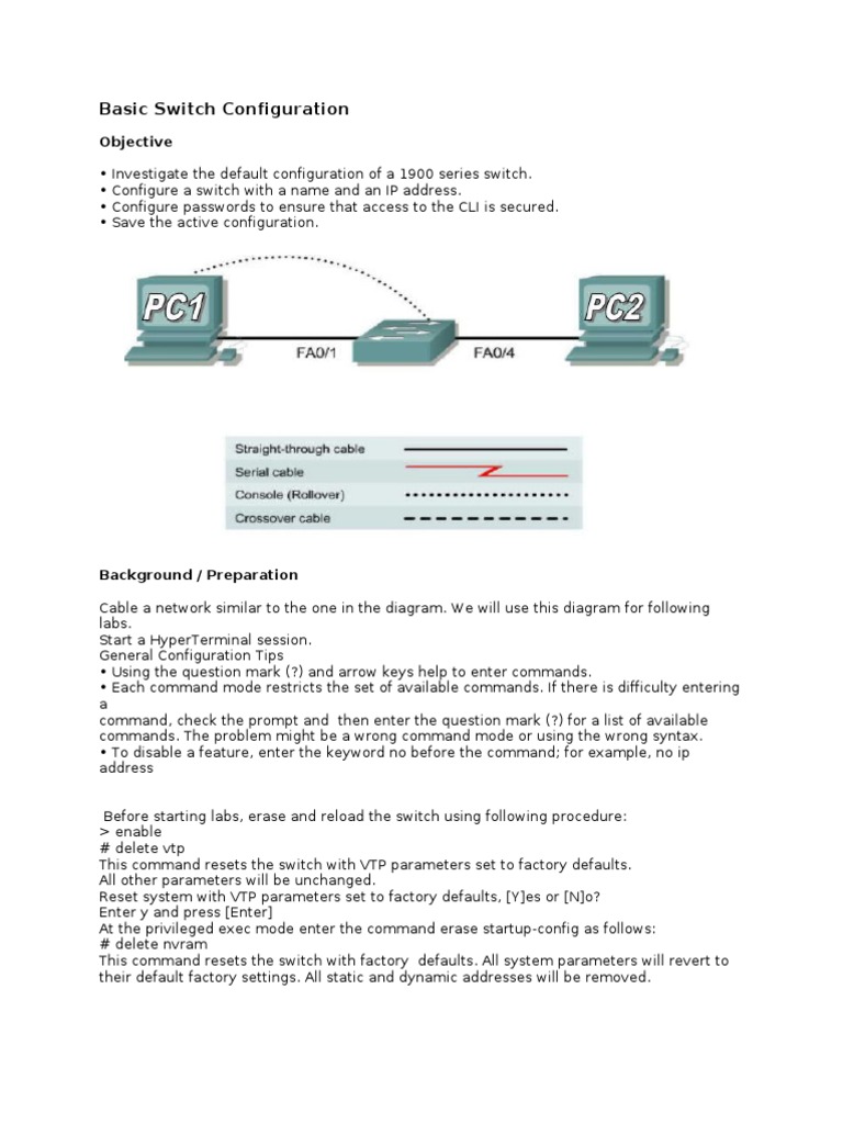 Basic Switch Configuration | PDF | Light Emitting Diode | Network ...