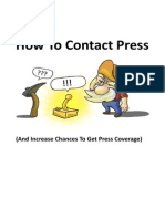 How To Contact Press - and Increase Chances To Get Press Coverage