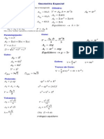 Fórmulas de Geometria Espacial - Áreas e Volumes