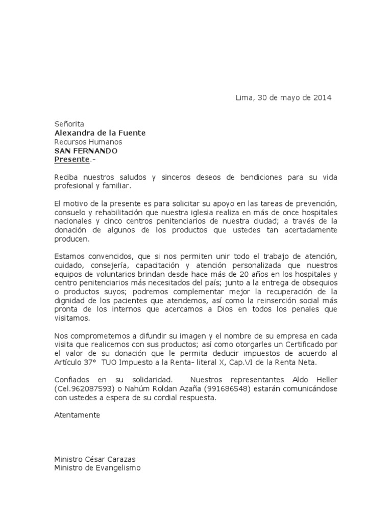 Modelo de Carta