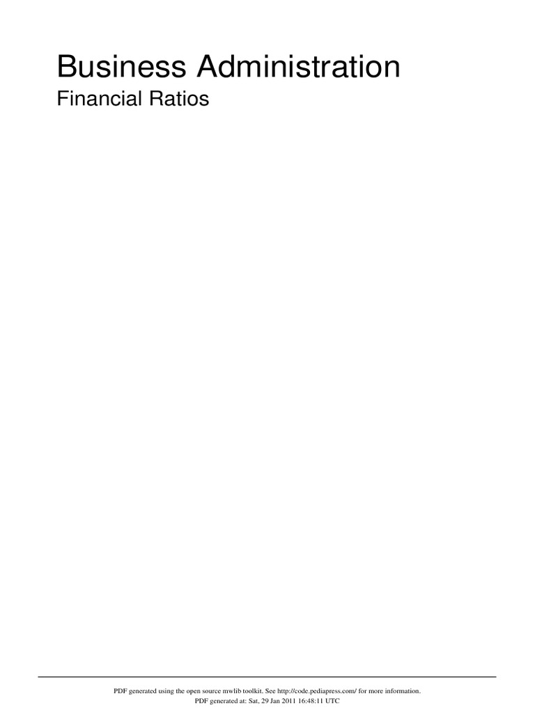 Financial Ratios | PDF | Finance & Money Management