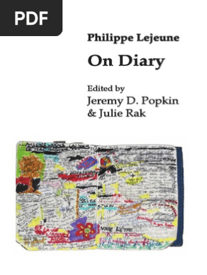 Philippe Lejeune On Diary Diary Books