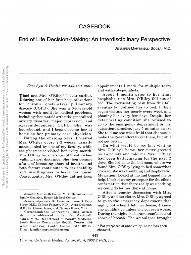 End of Life Decision Making | PDF | Intensive Care Unit | Medical ...