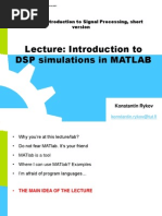 Introduction To DSP Simulations in MATLAB PDF