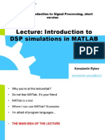 Introduction To DSP Simulations in MATLAB PDF