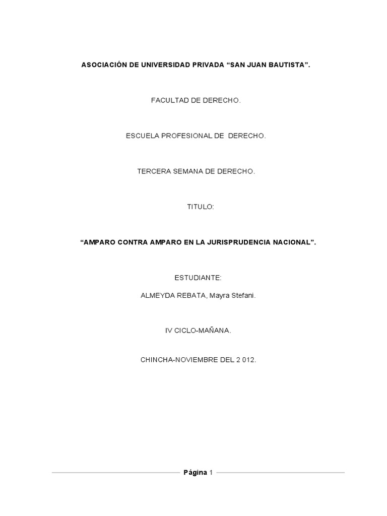 Amparo Contra Amparo | PDF | Ley procesal | Caso de ley