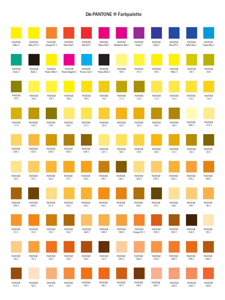 Pantone Farbtabelle | PDF