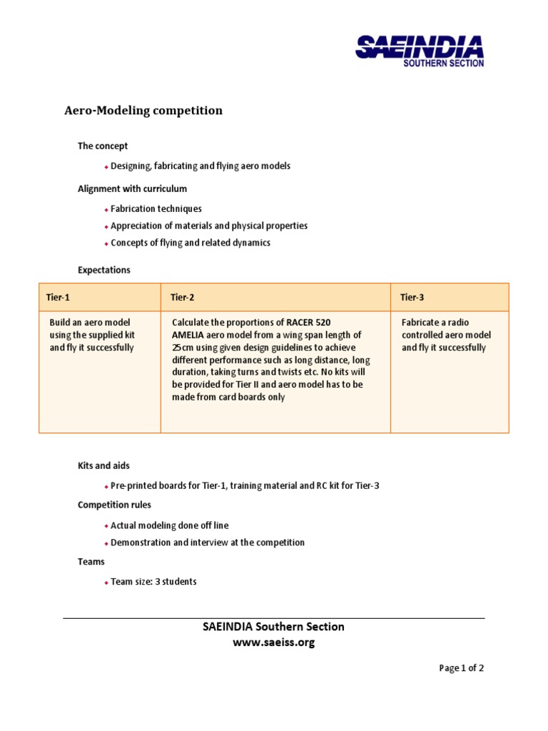 Aero-Modeling Competition 2025 | PDF | Technology & Engineering