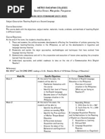 Download Teaching English as a Second Language Course Syllabus by Kri de Asis SN229706871 doc pdf