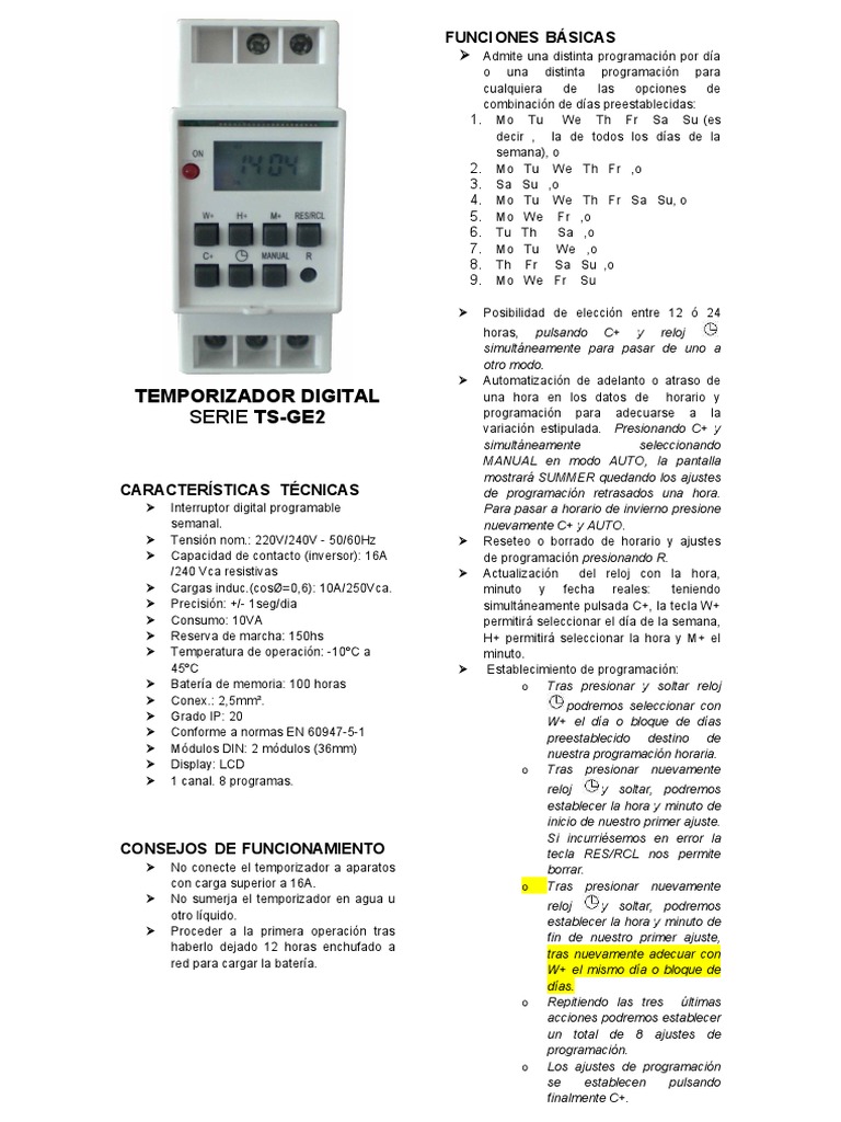 Instalar un crono termostato temporizador o programador