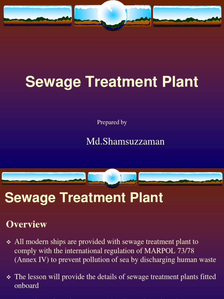 Sewage Treatment Plant PDF Sewage Treatment Water Management