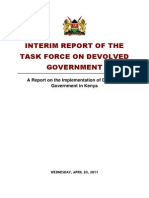 Interim Report on Devolved Government