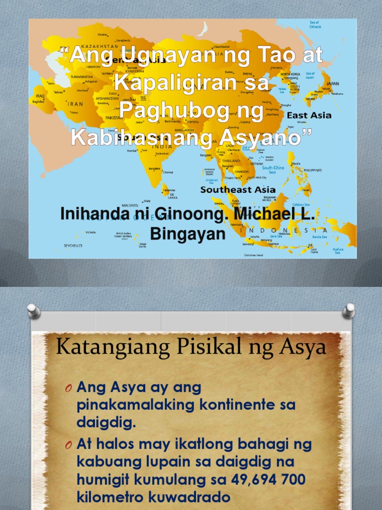 lesson 1 • Ang Ugnayan ng Tao at Kapaligiran sa Paghubog ng Kabihasnang