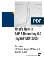 What's New in SAP E-Recruiting 6.00