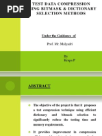 Test Data Compression Using Bitmask & Dictionary Selection