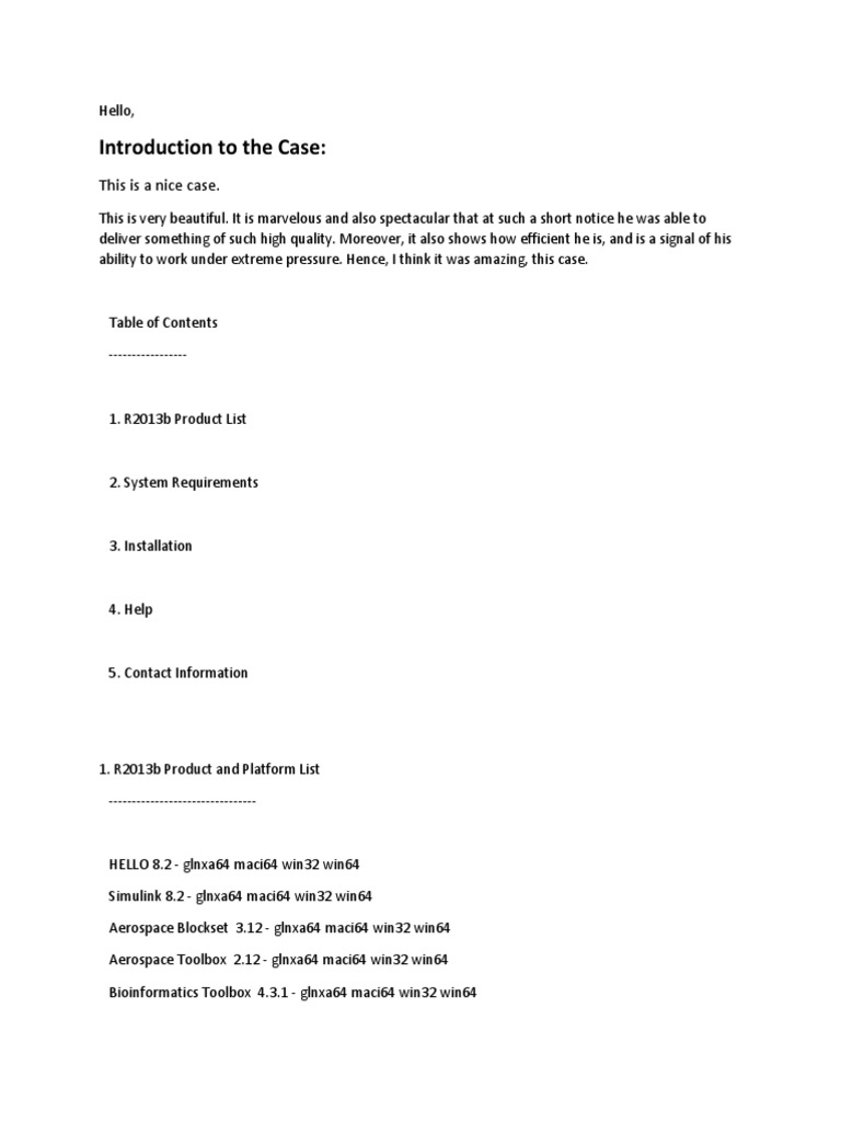 Introduction To The Case:: This Is A Nice Case | PDF | File Format ...