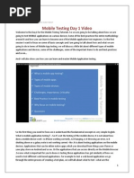 Mobile Testing 