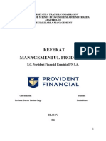 Managementul Productiei - SC Provident SRL