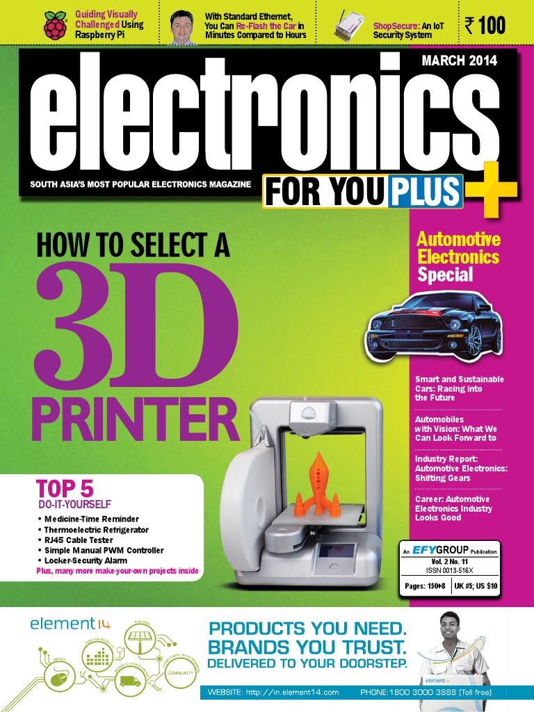 Electronics For You - March 2014 in | PDF | Chromebook | 3 D Printing