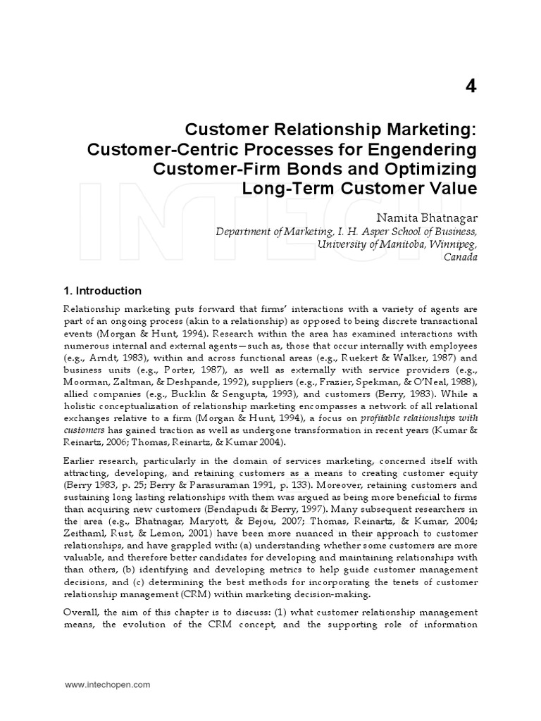 Customer Relationship Marketing | PDF