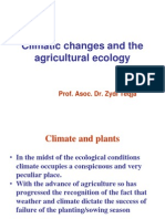 Agricultural Ecology and Climate Changes 