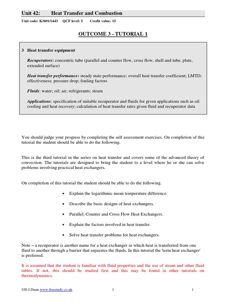 Heat Transfer and Combustion | PDF | Heat Exchanger | Heat Transfer