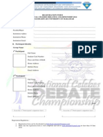 Registration Form National Celebes Debating Championship 2014 Muhammadiyah University of Makassar A. Institution Identity