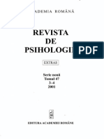 Academia Romana - Revista de Psihologie - Extras, Nr.3-4 - 2001