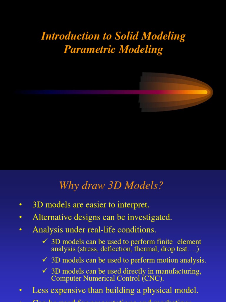 Introduction to Solid Modeling.pdf | 3 D Modeling | Computer Aided Design