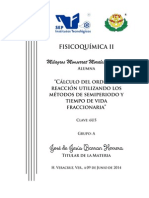 Fisicoquímica - Semiperiodo y Tiempo de Vida Fraccionaria